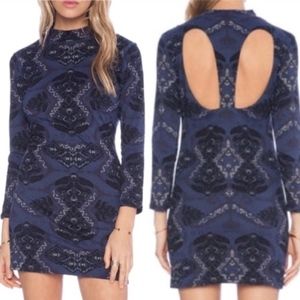 FREE PEOPLE CUTE N COZY BODYCON CUT OUT BACK DRESS